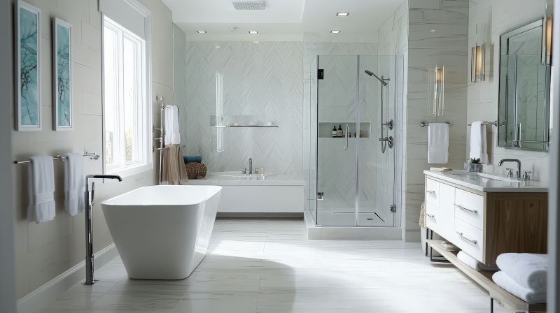 Freestanding Tub with Modern Lines
